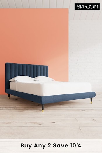 Swoon Soft Wool Midnight Blue Porlock Bed (U80526) | £1,179 - £1,289