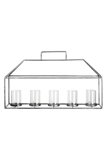Interiors by Premier Silver Reza Long 5 Light Table Candle Holder (U80544) | £41