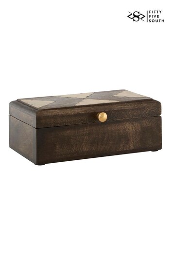 Fifty Five South Gold Harlequin Design Small Trinket Box (U80565) | £31