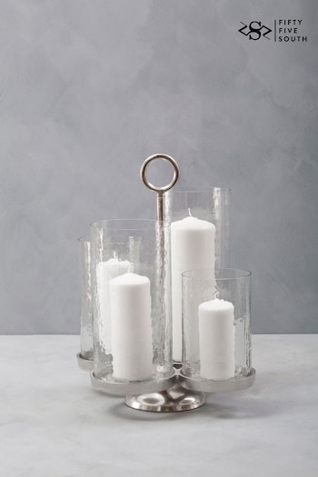 Fifty Five South Silver Glass Candle Holder (U80594) | £125