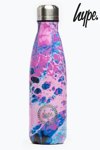 Hype. Pink Mermaid Marble Metal Bottle (U80703) | £18