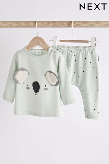 Mint Green Koala Brunello T-Shirt and Leggings 2 Piece Set (0mths-2yrs) (U80709) | £15 - £17