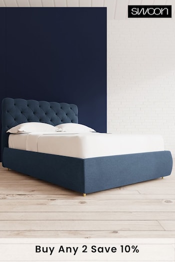 Swoon Smart Wool Indigo Blue Burbage Smart Wool Ottoman Bed (U80829) | £1,269 - £1,359
