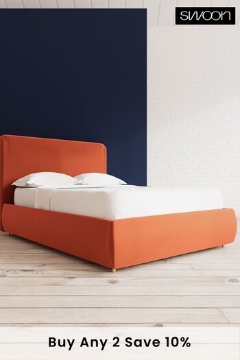 Swoon Soft Wool Burnt Orange Brockham Divan Ottoman Bed (U81048) | £1,359 - £1,449