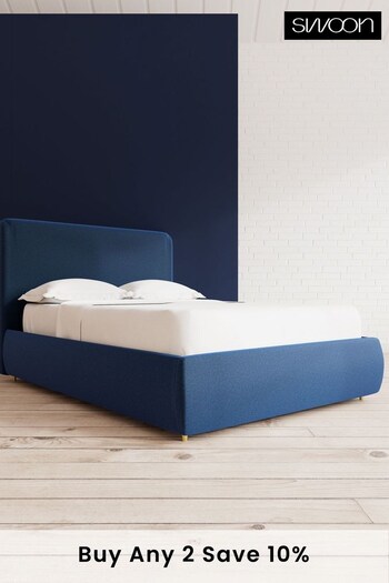 Swoon Soft Wool Midnight Blue Brockham Divan Bed (U81049) | £1,359 - £1,449
