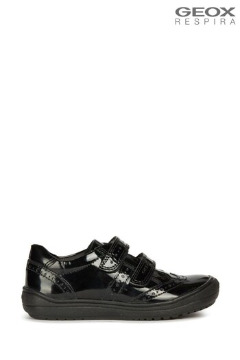 Geox Hadriel School Black Shoes (U81061) | £58