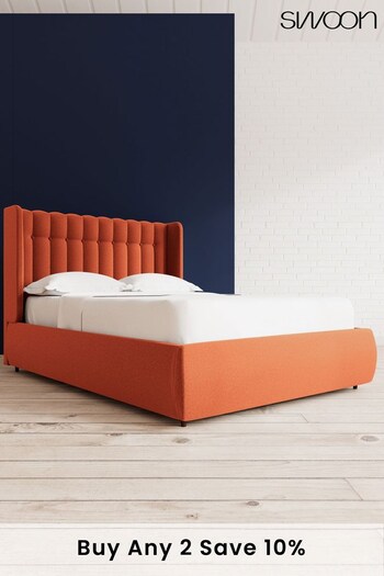 Swoon Soft Wool Burnt Orange Kipling Soft Wool Ottoman Bed (U81065) | £1,529 - £1,619