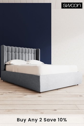 Swoon Soft Wool Light Grey Kipling Divan Bed (U81066) | £1,529 - £1,619