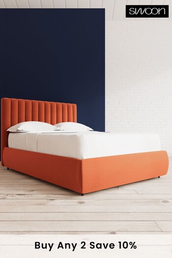 Swoon Soft Wool Burnt Orange Porlock Soft Wool Ottoman Bed (U81069) | £1,439 - £1,529