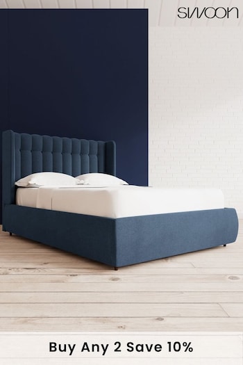 Swoon Smart Wool Indigo Blue Kipling Divan Bed (U81077) | £1,329 - £1,419