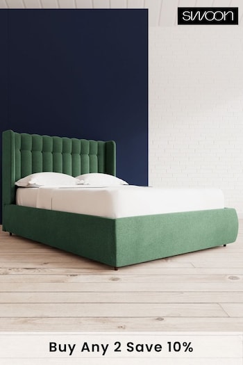 Swoon Smart Wool Hunter Green Kipling Divan Bed (U81089) | £1,329 - £1,419