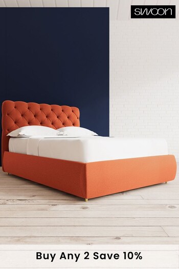 Swoon Soft Wool Burnt Orange Burbage Soft Wool Ottoman Bed (U81090) | £1,469 - £1,559