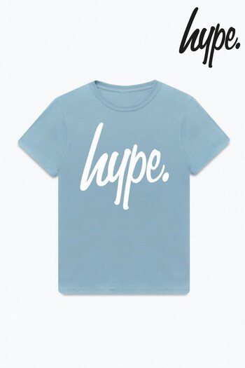 Hype. Boys Blue Dusky Script T-Shirt (U81170) | £18