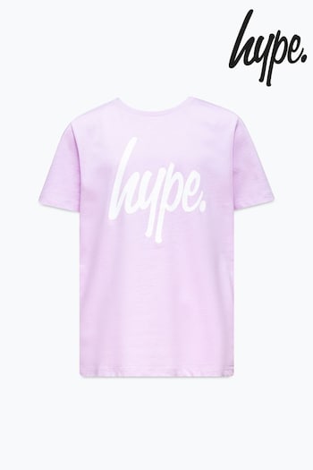 Hype. Girls Purple Script T-Shirt (U81188) | £18