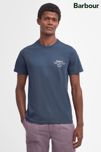 Barbour® Navy Hickling Logo T-Shirt (U81221) | £35