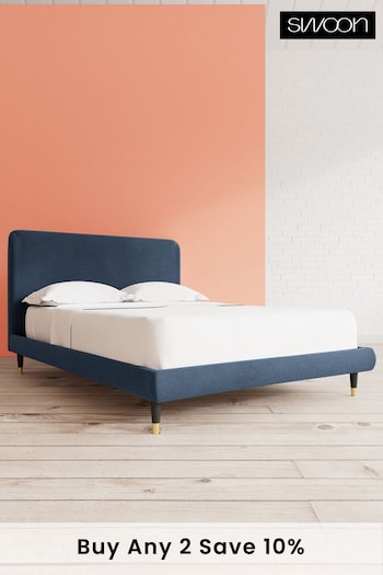 Swoon Smart Wool Indigo Blue Brockham Bed (U81267) | £929 - £1,029