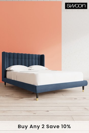 Swoon Smart Wool Indigo Blue Kipling Bed (U81278) | £1,059 - £1,169