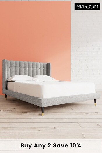 Swoon Houseweave Thunder Grey Kipling Bed (U81279) | £959 - £1,069