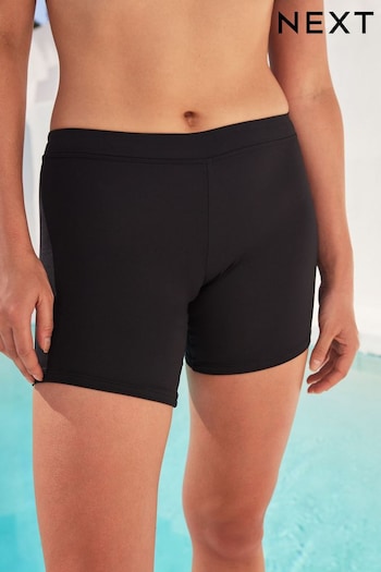 Black Long Length Bikini Shorts (U81281) | £22