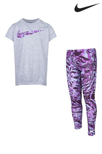 Nike Purple Dri-Fit Legging Set (U81301) | £40
