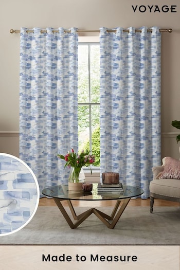 Voyage Bluebell Blue Salinas Made to Measure Curtains (U81502) | £109