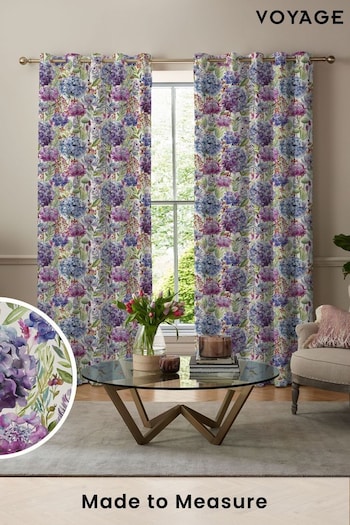Voyage Grape Purple Hydrangea Made to Measure Curtains (U81504) | £109
