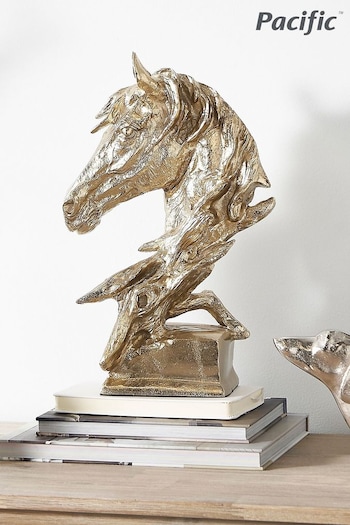 Pacific Shiny Gold Horse Head Ornament (U81543) | £120