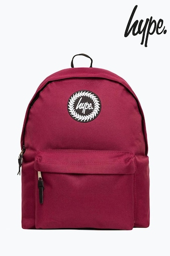 Hype. Burgundy Red Badge Backpack (U81585) | £25