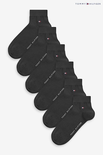 Tommy Hilfiger Black Mens Socks 6 Pack (U81803) | £30