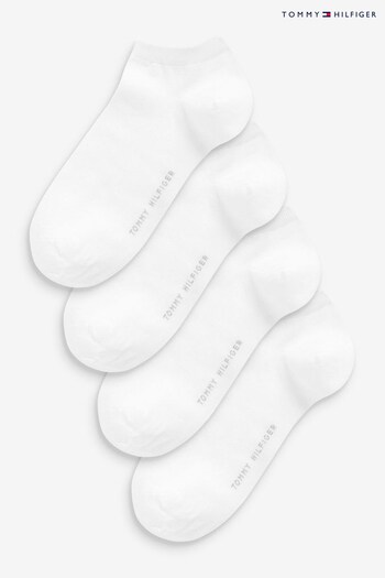 Tommy Hilfiger White Womens Sneaker Socks 4 Pack (U81805) | £18