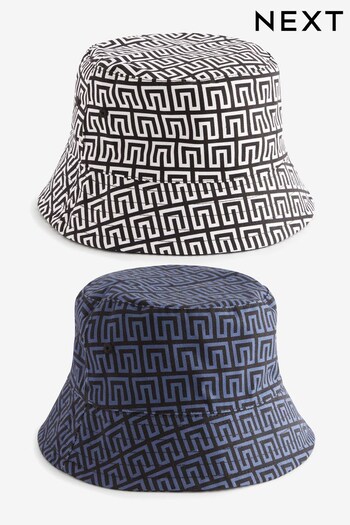 Navy Blue/Black Monogram Festival Reversible Bucket Hat (U81904) | £15