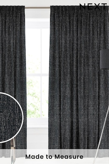 Noir Glittery Made To Measure Curtains (U82113) | £100