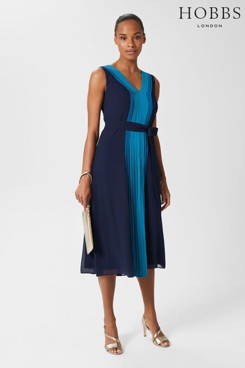 Hobbs Lila Blue Dress (U83574) | £179