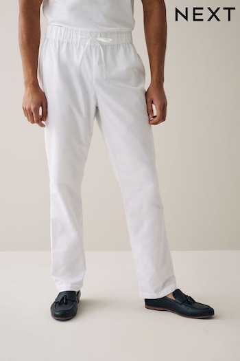 White Drawstring Waist Mens Kurta Trousers Wide (U83995) | £22