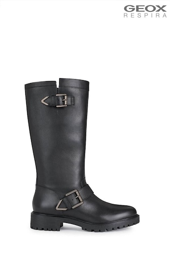 Geox Womens Hoara Black Logo Boots (U84095) | £115