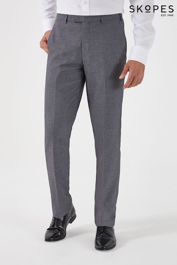 Skopes Harcourt Silver Grey Tapered Fit Suit Trousers (U84230) | £49