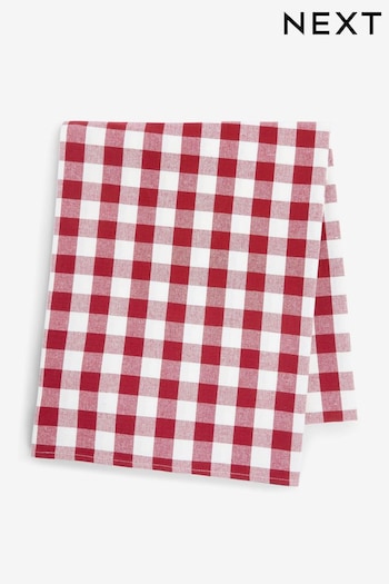 Red Cotton Gingham Table Cloth (U84278) | £26 - £34