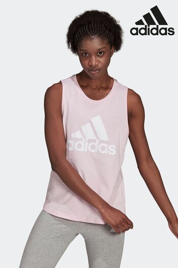 adidas Light Pink Essentials Big Logo Tank Top (U84286) | £20