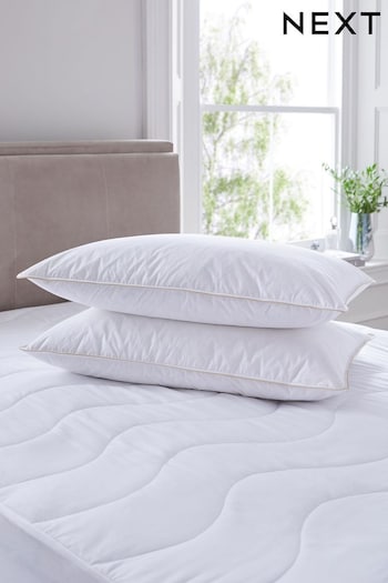 Soft Set Of 2 Goose Feather & Down Pillows (U84301) | £55