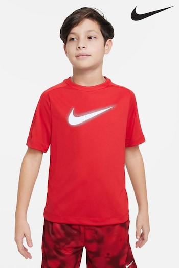 Nike Red Dri-FIT Multi Graphic Training Top (U84483) | £20