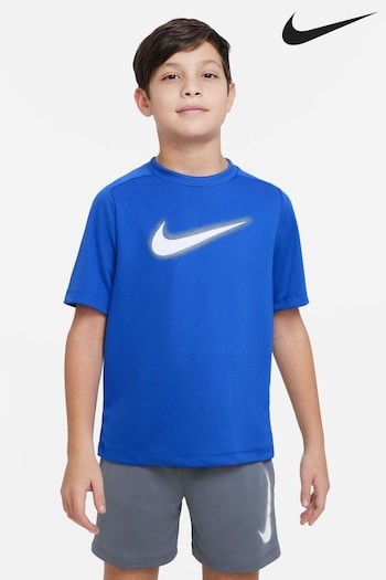 Nike slides Blue Dri-FIT Multi Graphic Training T-Shirt (U84484) | £20