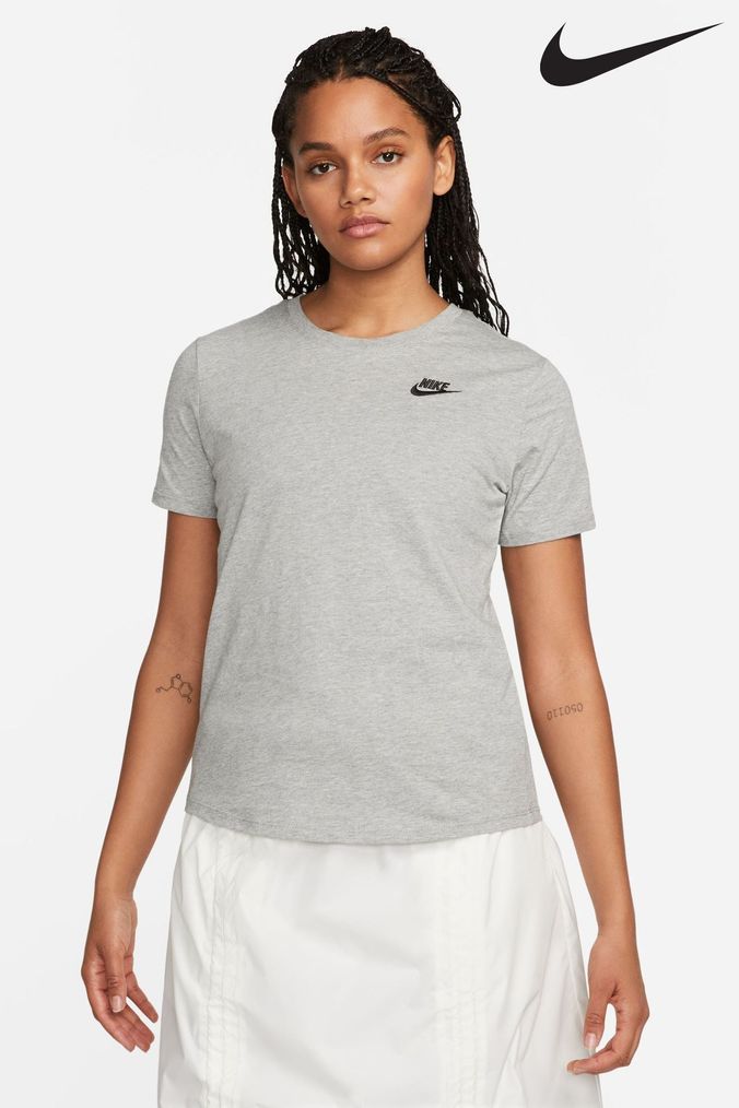 Buy Women s T Shirts Grey Nike Tops Online Next UK