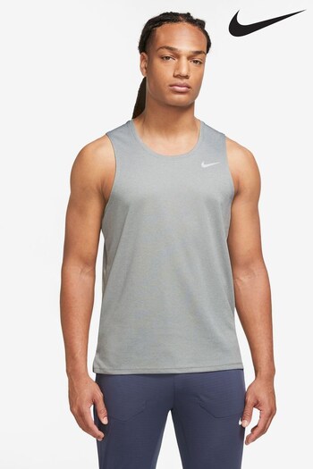 Nike dollars Grey Dri-FIT Miler Running Vest (U84582) | £28