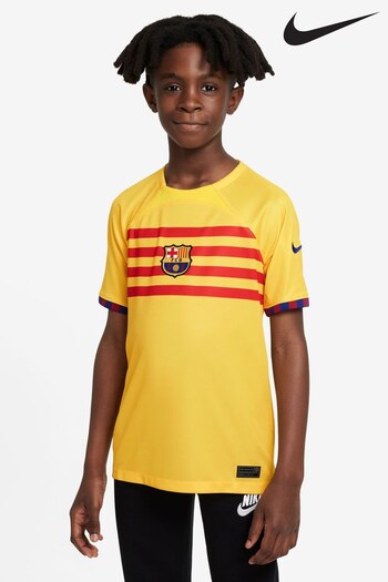 Nike Yellow FCB Yellow Dri-FIT Stadium Short Sleeve Jersey (U84647) | £60