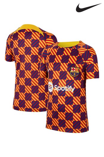 Nike Yellow FCB Dri-FIT Short Sleeve Pre Match Top (U84648) | £50