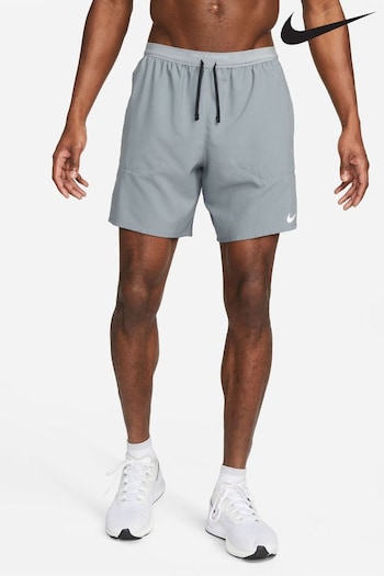Nike cut Grey Dri-FIT Stride 7 Inch 2-In-1 Running Shorts (U84693) | £55