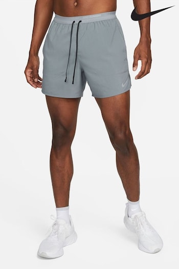 Nike Grey Dri-FIT Stride 5 Inch Running Shorts Sweat (U84695) | £45