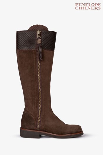 Penelope Chilvers Artisan Tassel Brown Suede Boots (U85453) | £375