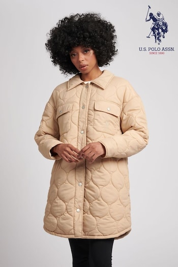 U.S. Polo Assn. Womens Quilted Overshirt (U85649) | £120