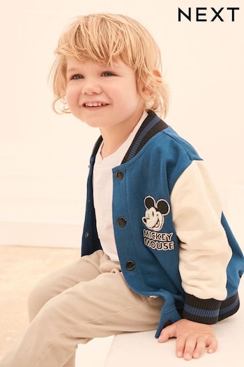 Navy Blue Disney Mickey Mouse Varsity Jacket (3mths-8yrs) (U85728) | £24 - £28